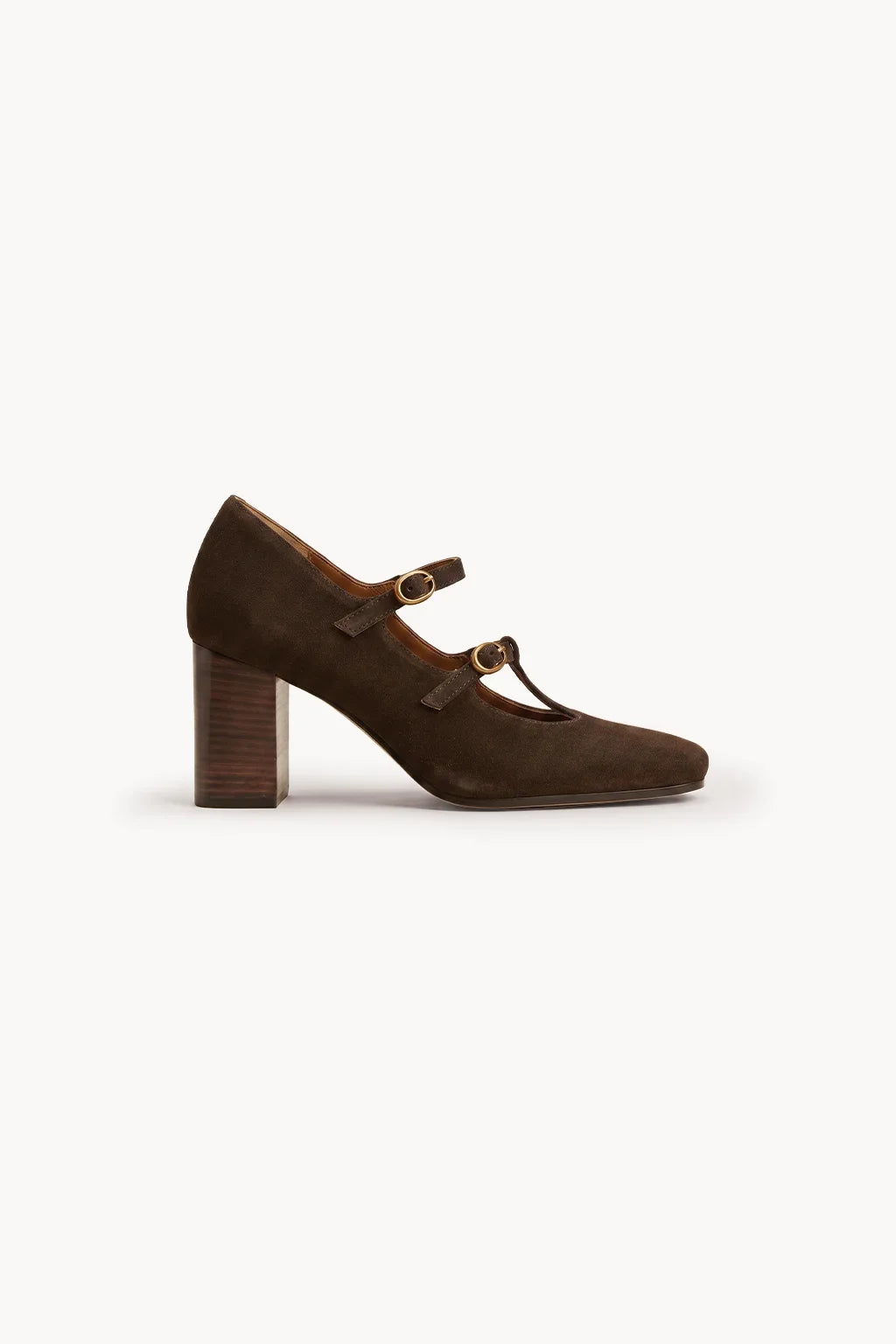 Camoscio Mary Jane, Chocolate — 03 side profile