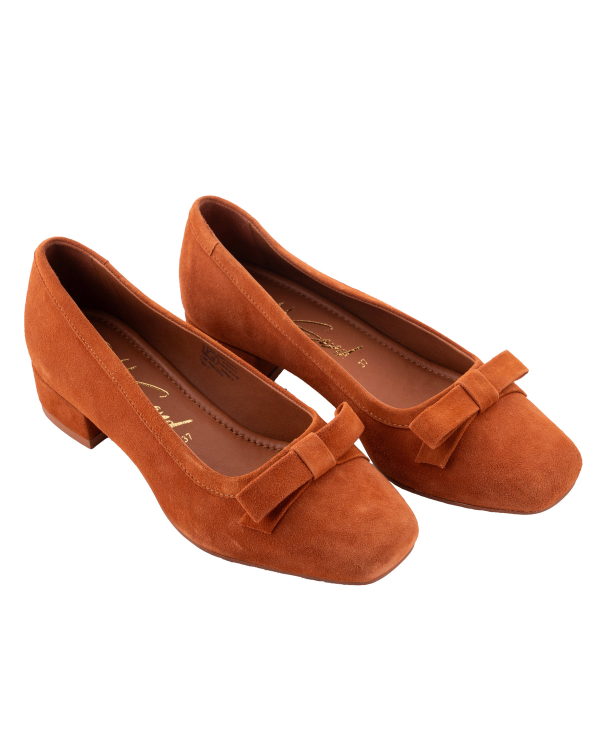 Arco Front Bow Pump Shoes, Tan — 04 detail