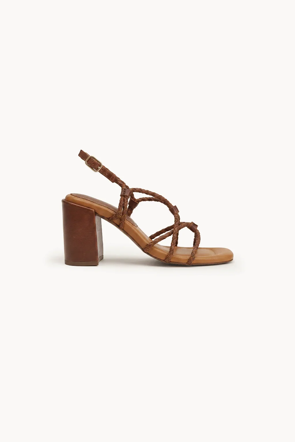 Luna Venezia Block Heel, Tan — 03 side profile