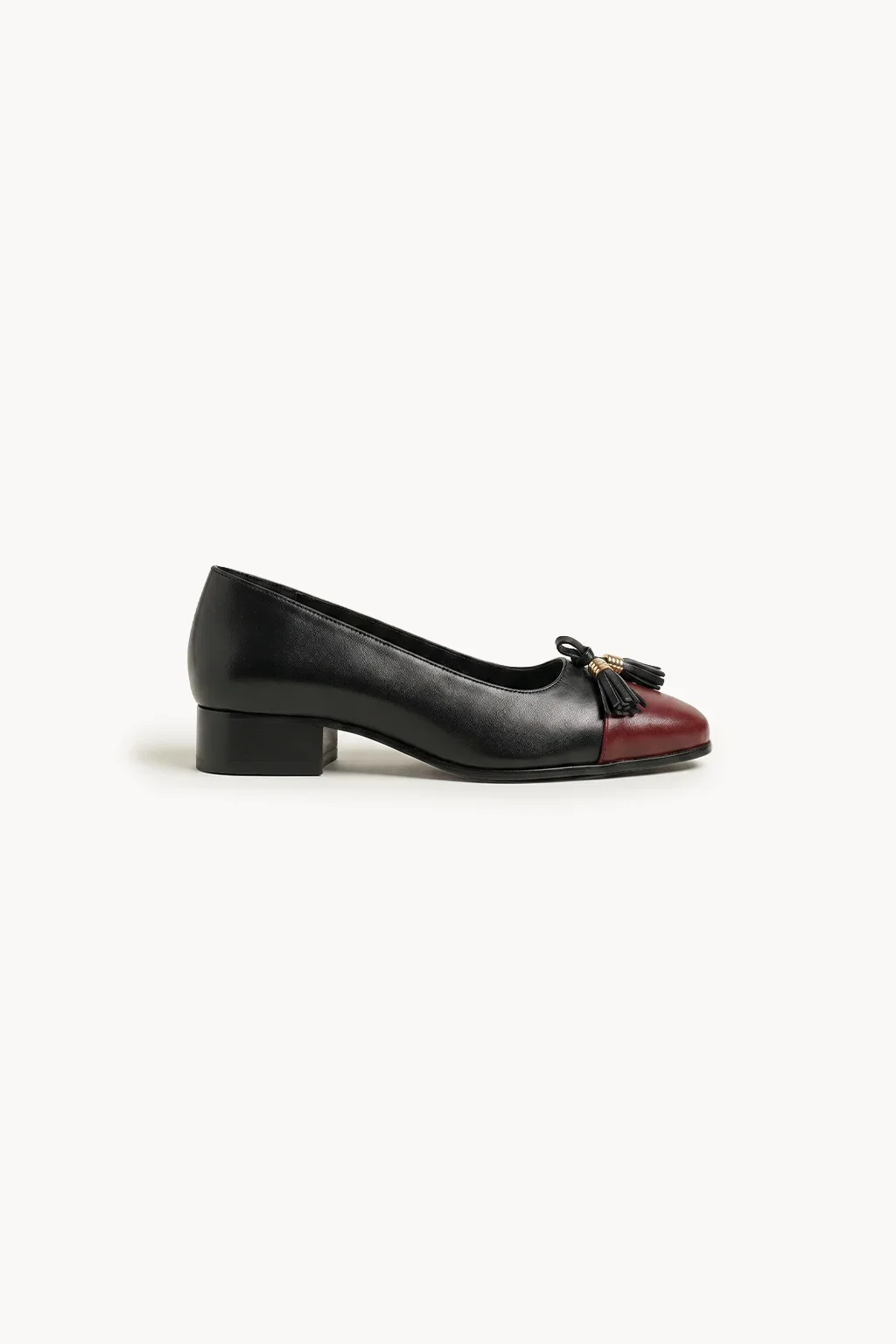Milana Due Colori Ballerina, Black — 03 side profile