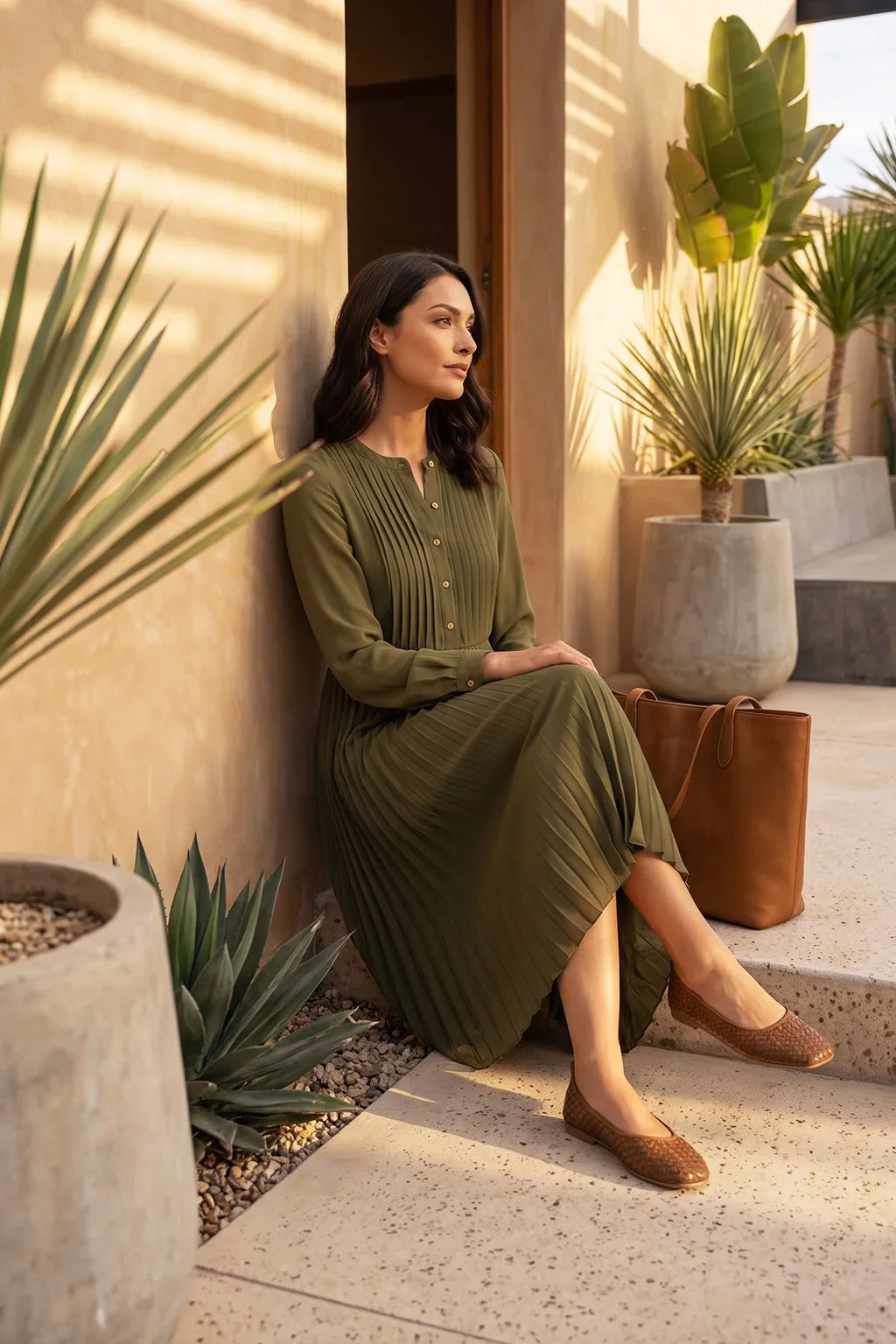 Verde Esmeralda Ballerina, Brown — 07 on model
