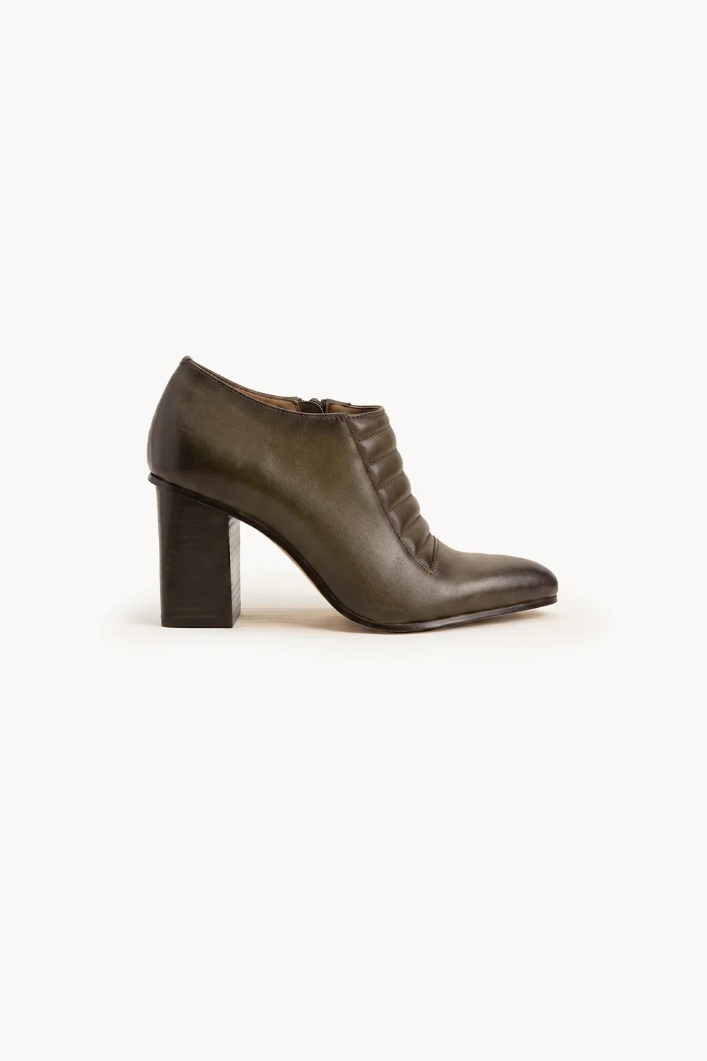 Vera Forma Ankle Boot, Olive — 03 side profile