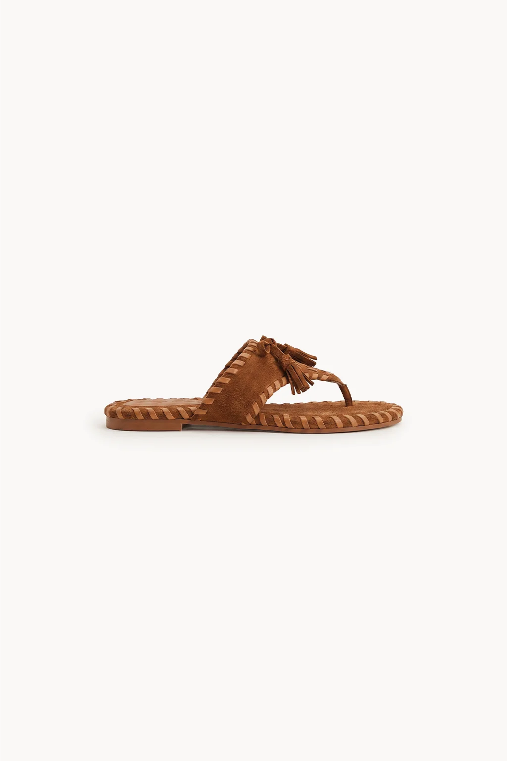 Marbella Trenzado Sandal, Brown & Tan — 03 side profile
