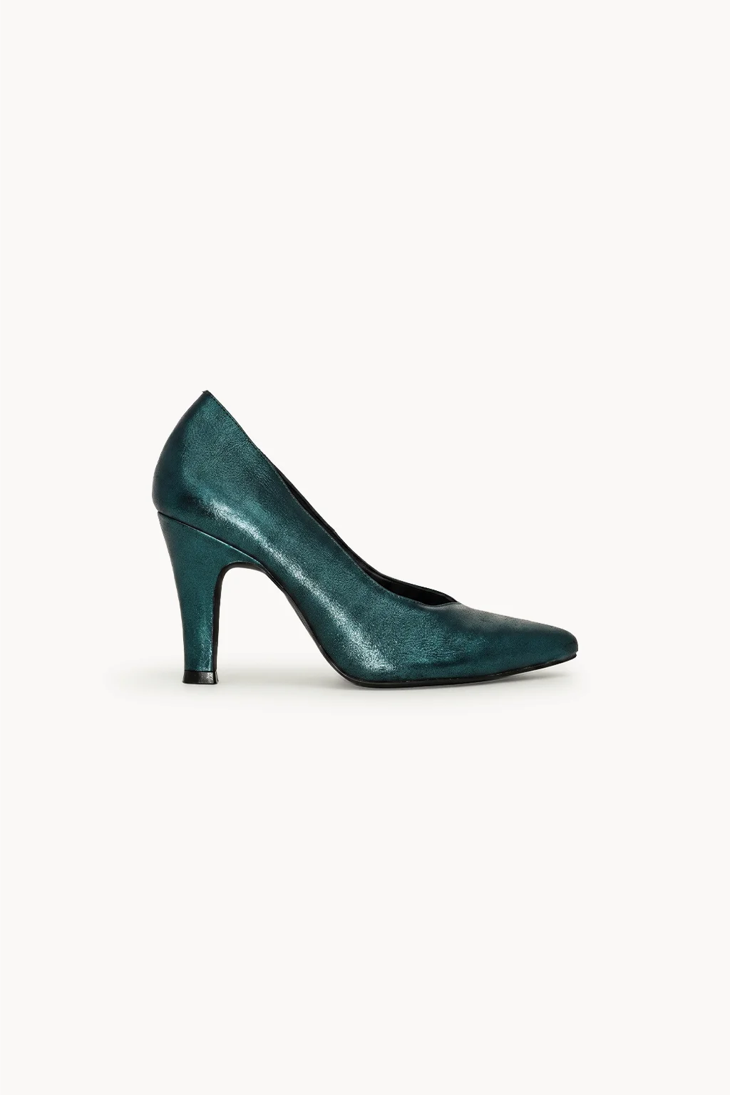 Sevilla Salon Pump, Teal — 03 side profile