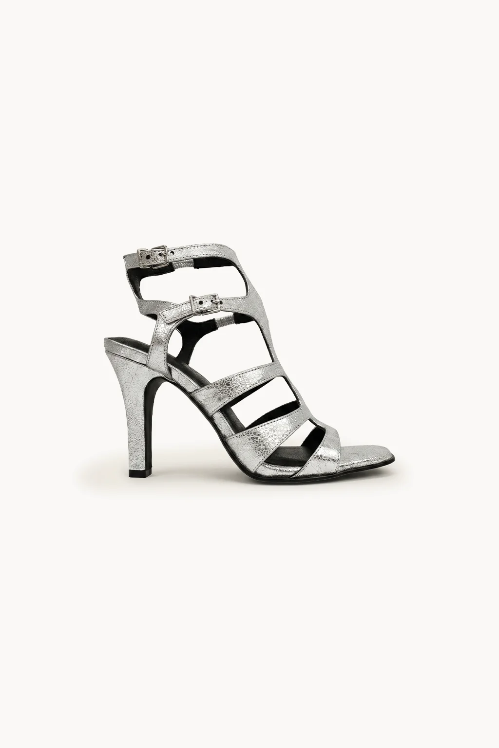 Venezia Eleganza Heel, Silver — 03 side profile