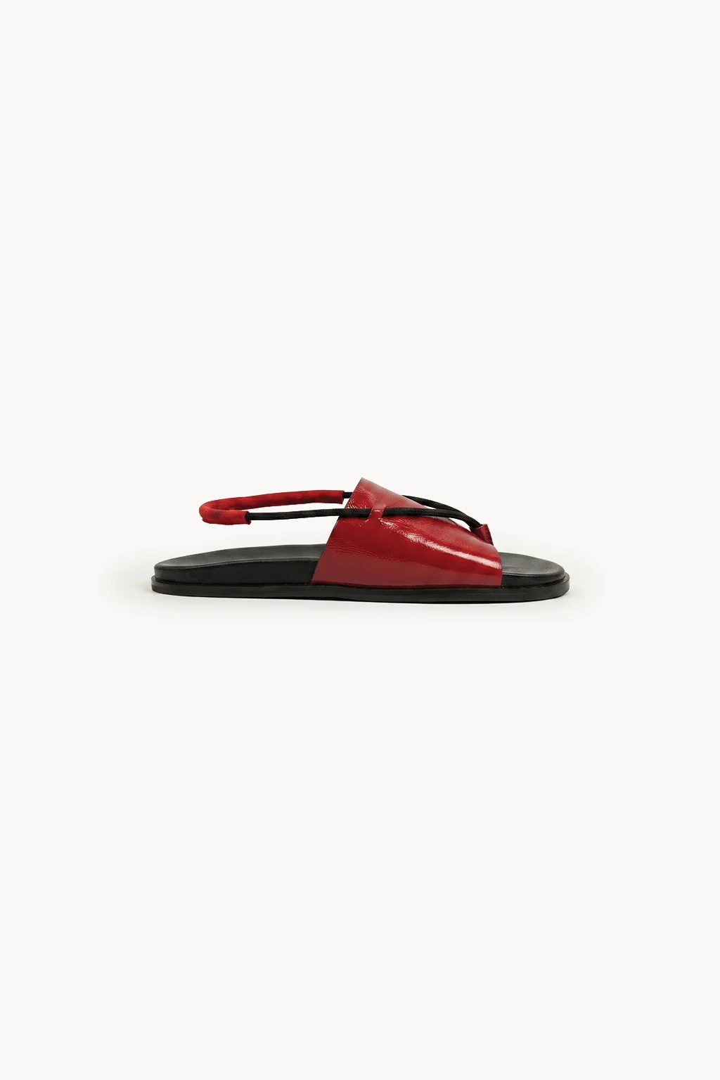 Rojo Soberano Sandal, Red & Black — 03 side profile