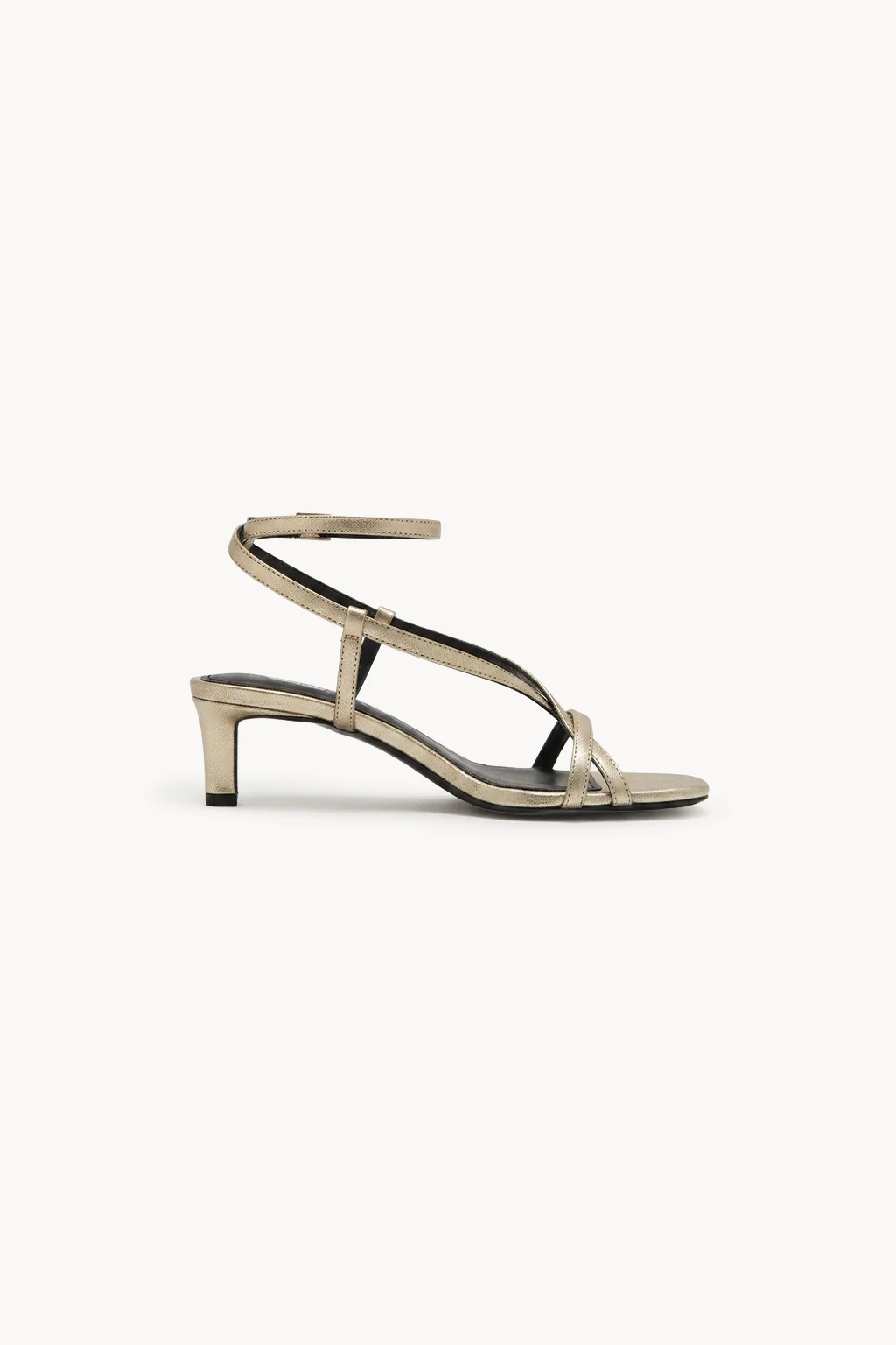 Valeria Nudo Sandal, Pale Gold — 03 side profile