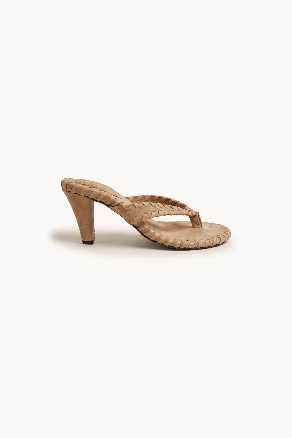 Arena Dorada Heel Sandal, Beige — 03 side profile