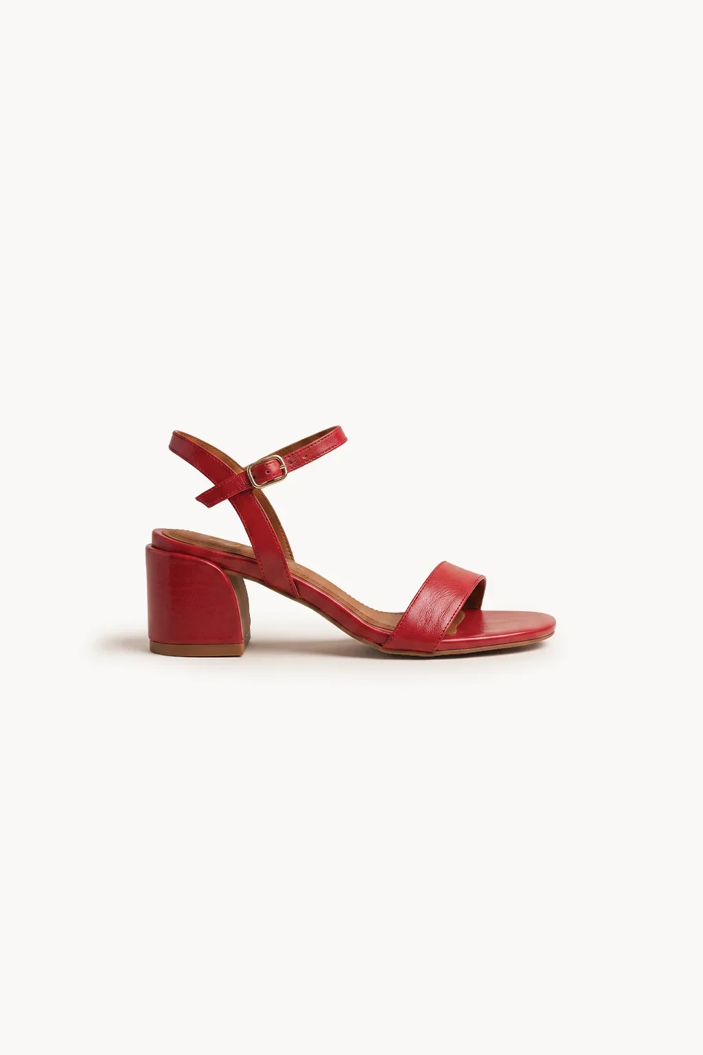 Valeria Sol Sandal, Red — 03 side profile