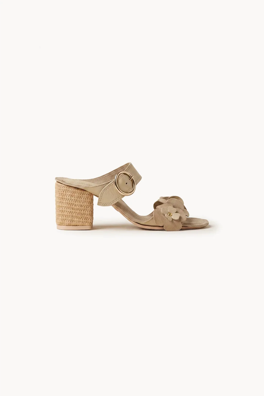Florencia Block Heel, Beige — 03 side profile