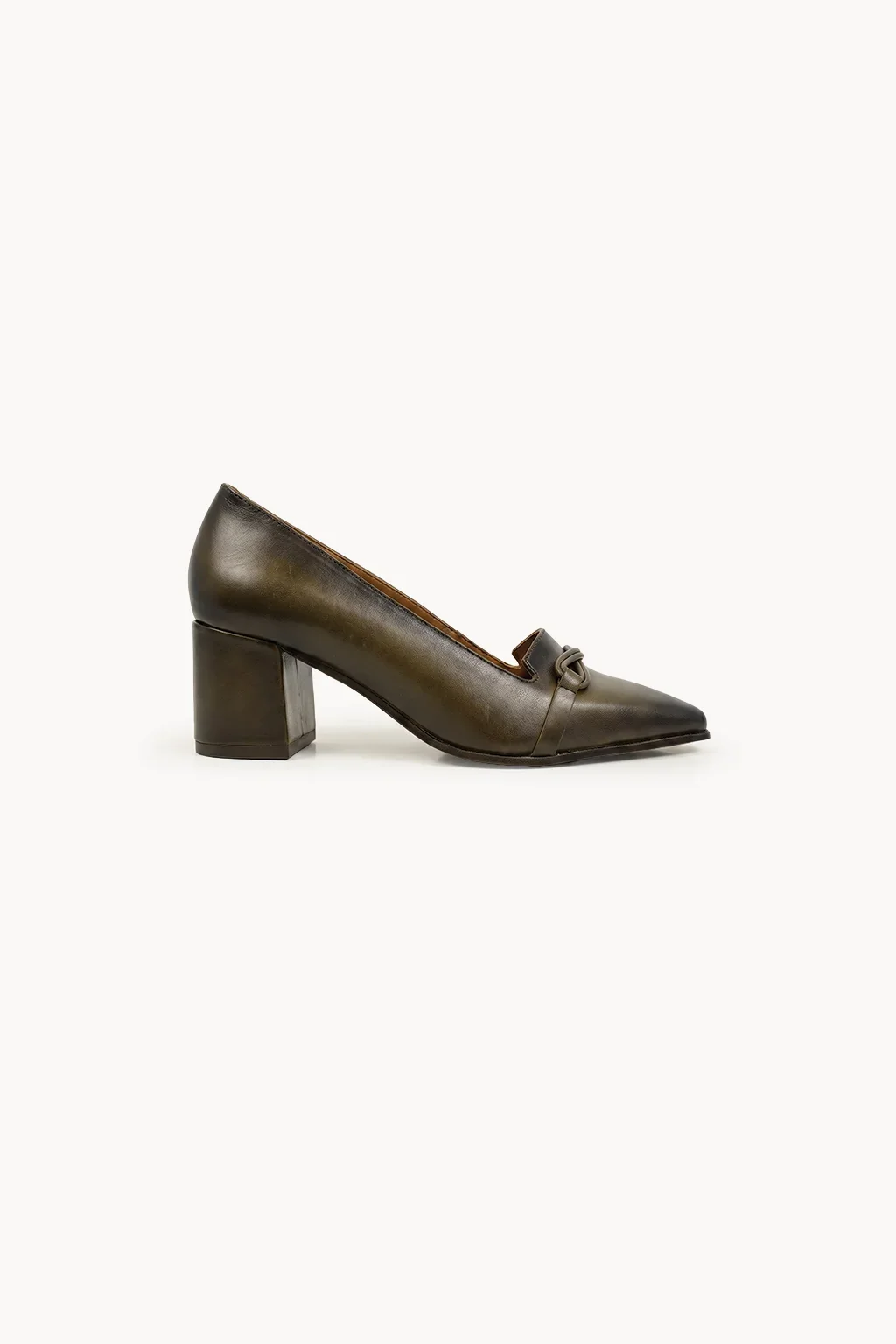 Vittoria Fiore Heel, Olive — 03 side profile