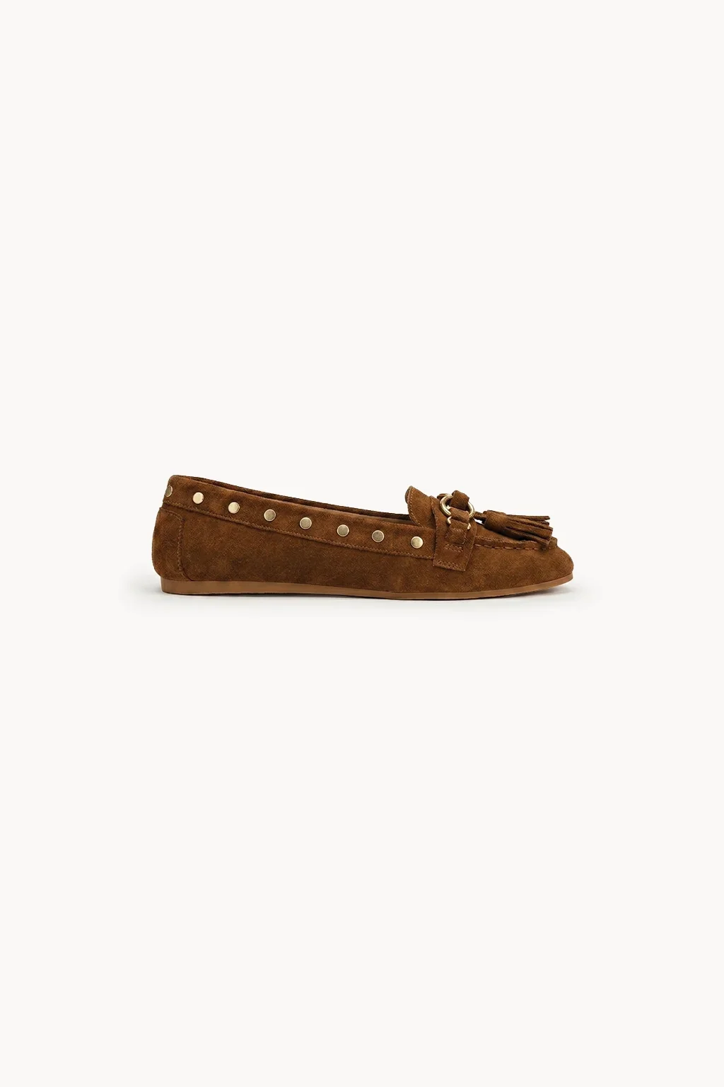 Intrecciato Aureo Loafer, Cognac — 03 side profile