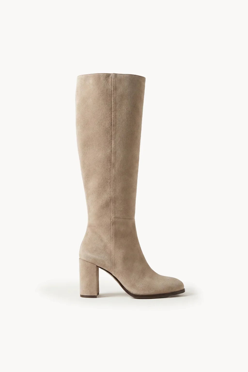 Venezia Avorio Tall Boot, Beige — 03 side profile