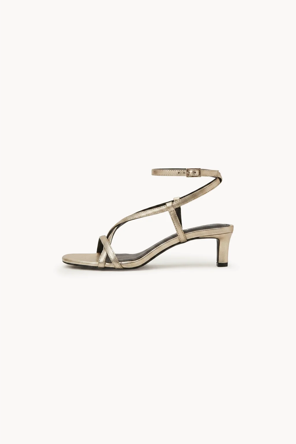 Valeria Nudo Sandal, Pale Gold — 04 side profile 2