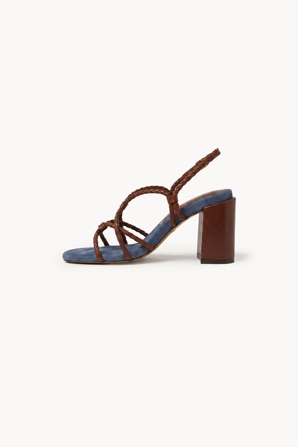 Luna Venezia Block Heel, Blue — 04 side profile 2