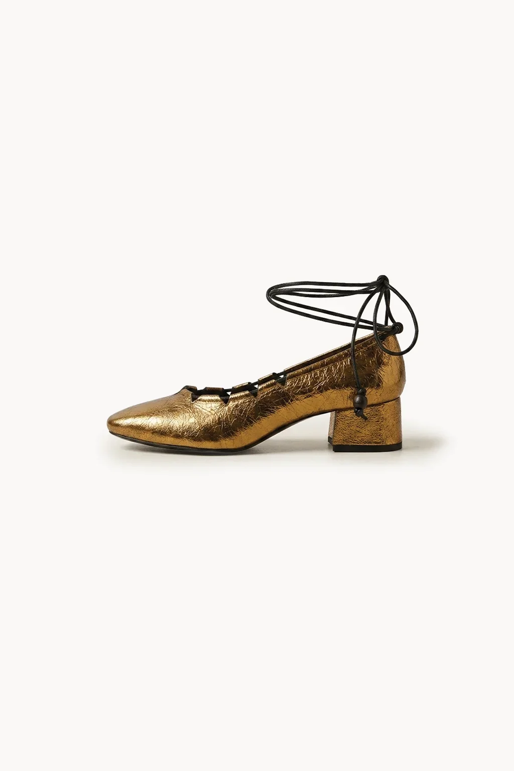 Oro Venezia Lace Pump, Gold — 04 side profile 2