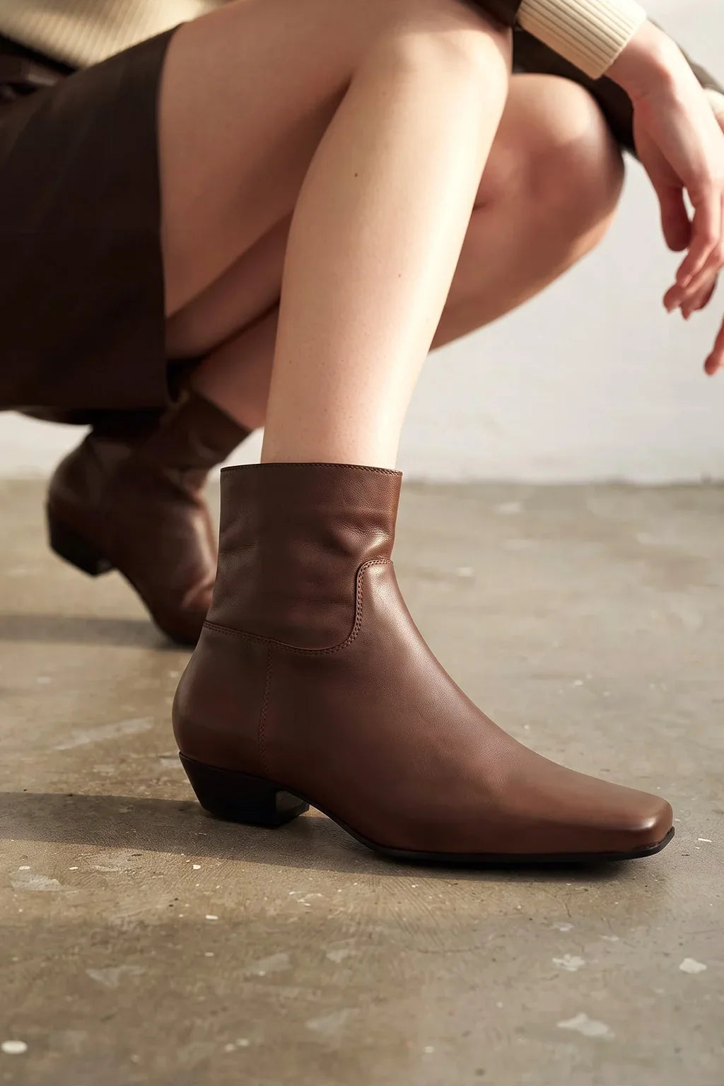 Siena Heritage Ankle Boot, Brown — 06 on the foot