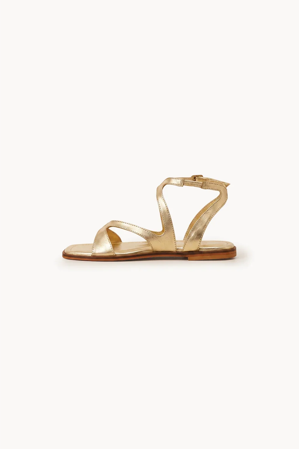 Alma Nomada Flat Strap, Gold — 04 side profile 2