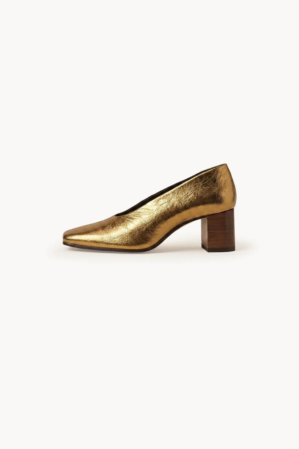 Aurelia Oro Block Heel, Antique Gold — 04 side profile 2