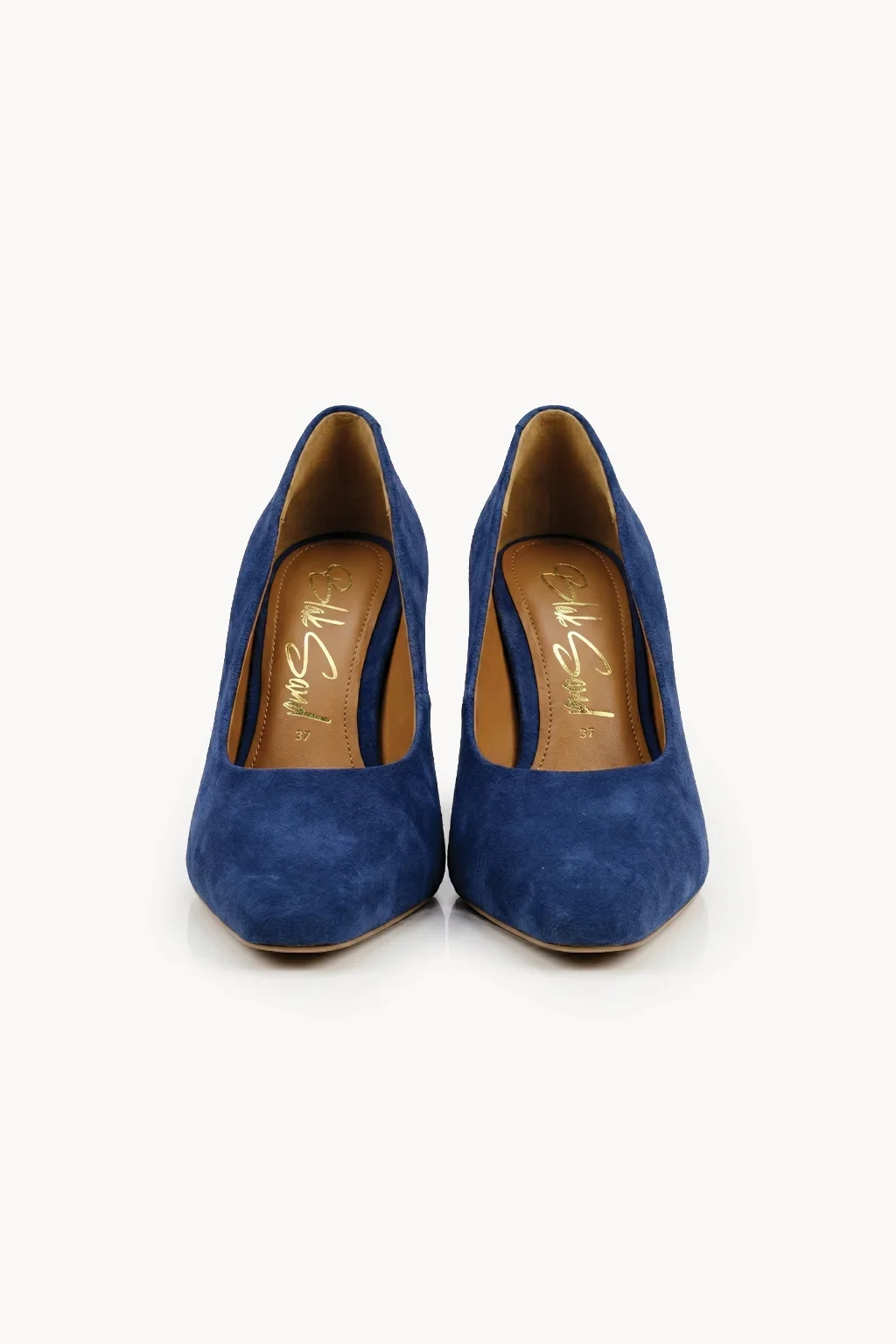 Verona Blu Suede Heel, Blue — 01 pair