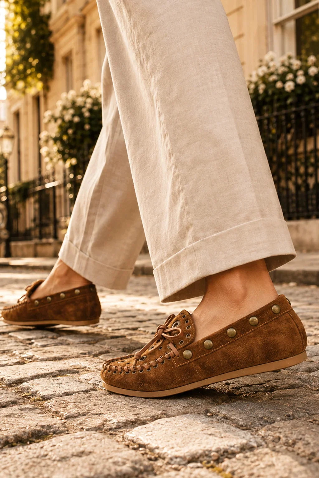 Mocasin Artesano, Brown — 06 on the foot
