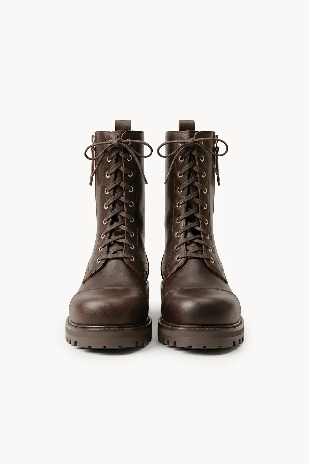 Roma Nero Combat Boot, Brown — 01 pair
