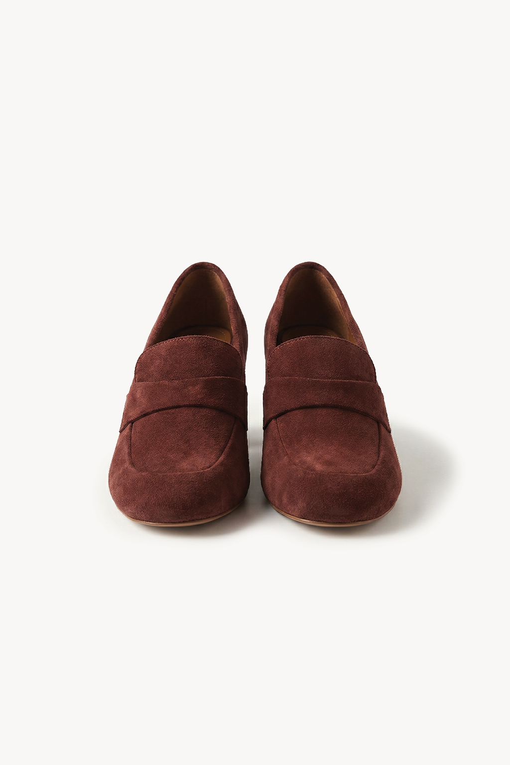 Bellve - Minimal Slip-On Loafers, Maroon — 04 three-quarter