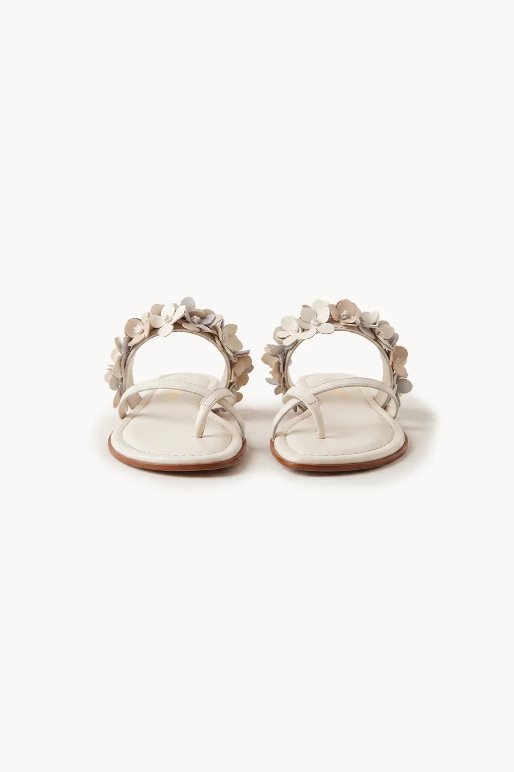 Fiore di Perla Flat Sandal, Off White — 01 pair