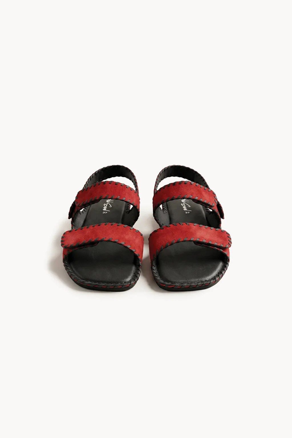 Rosso Imperiale Sandalo, Red & Black — 01 pair