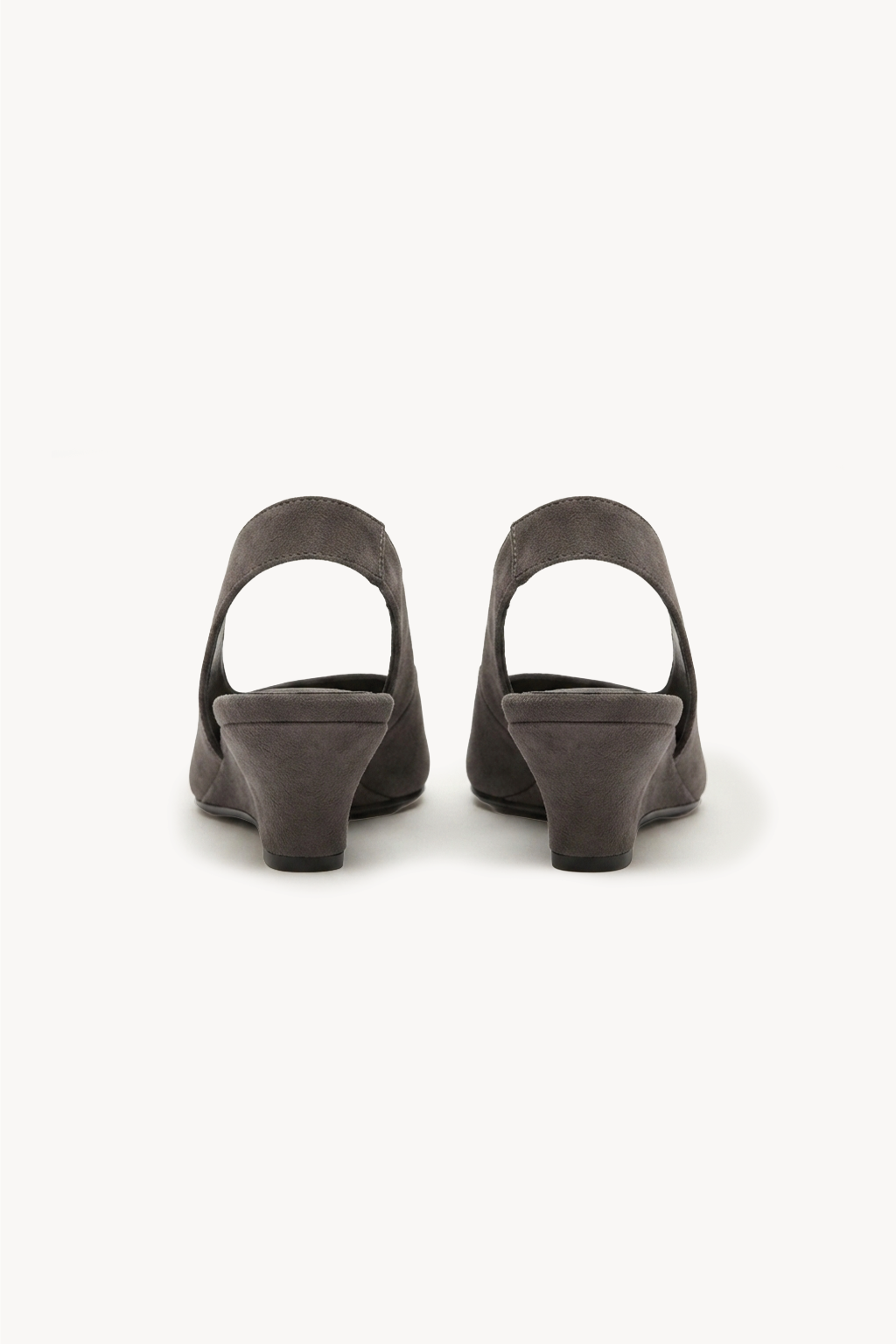 Solera Suede Slingback Wedge, Grey — 05 back