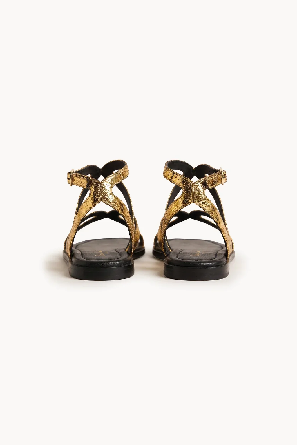 Alma Nomada Flat Strap, Black & Gold — 05 back