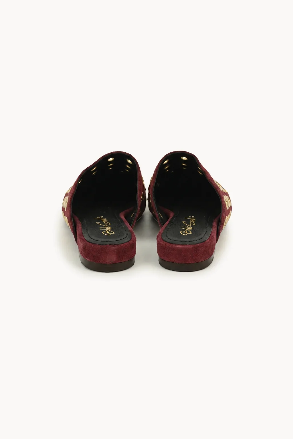 Sevilla Oro Stud Mule, Burgundy — 05 back