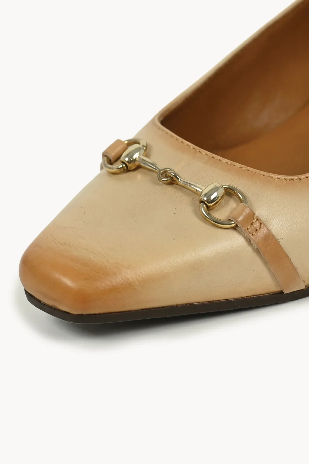 Valeria Atelier Loafer, Ivory & Tan — 02 close-up