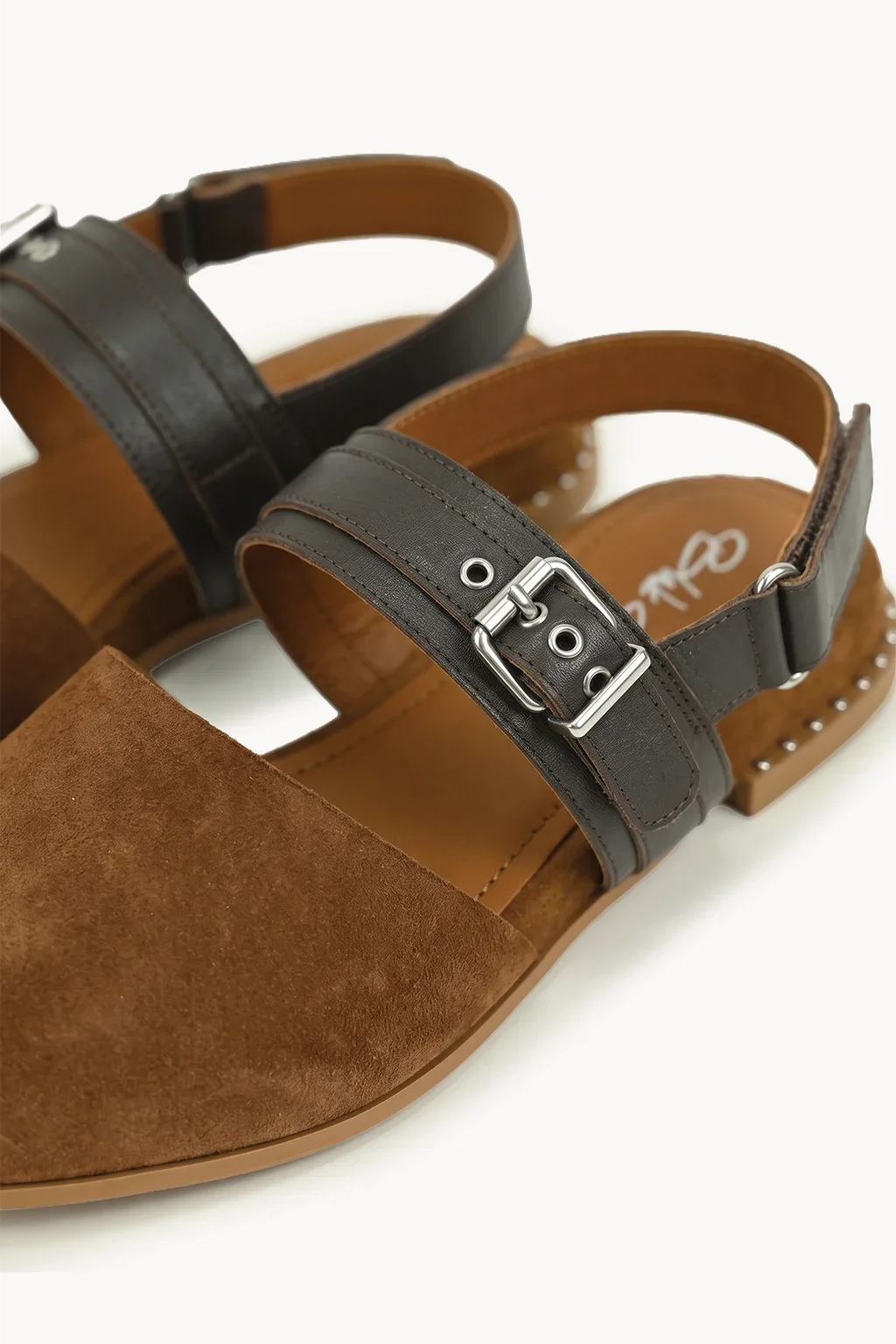 Menorca Artesana Slingback, Brown & Black — 02 close-up