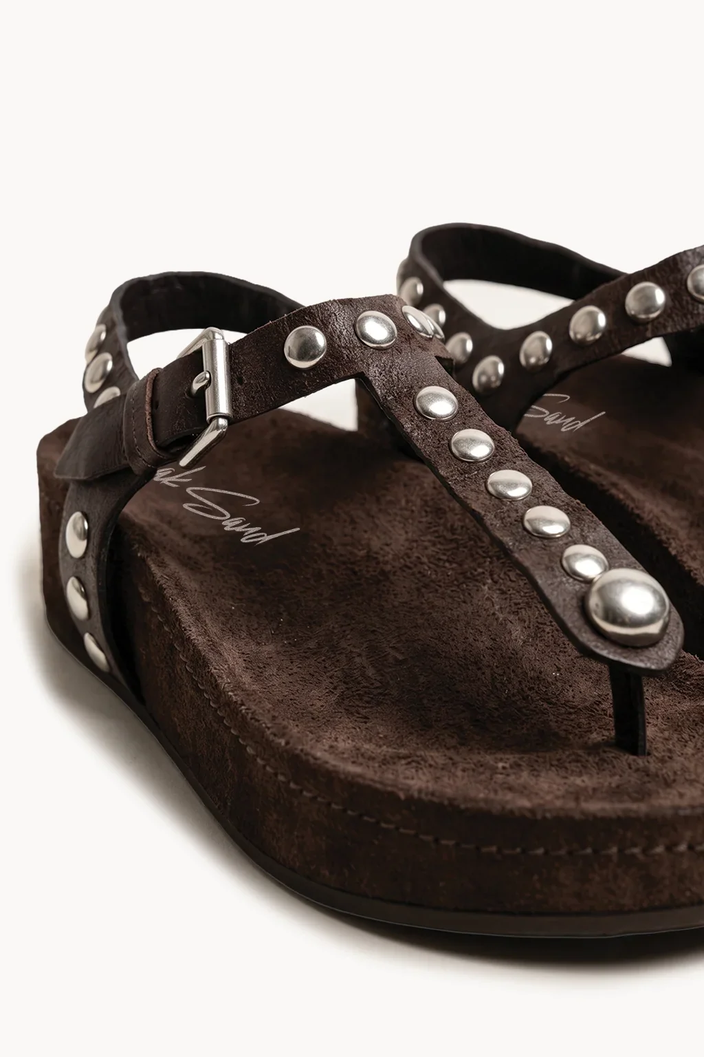Marbella Glow Sandal, Dark Brown — 02 close-up