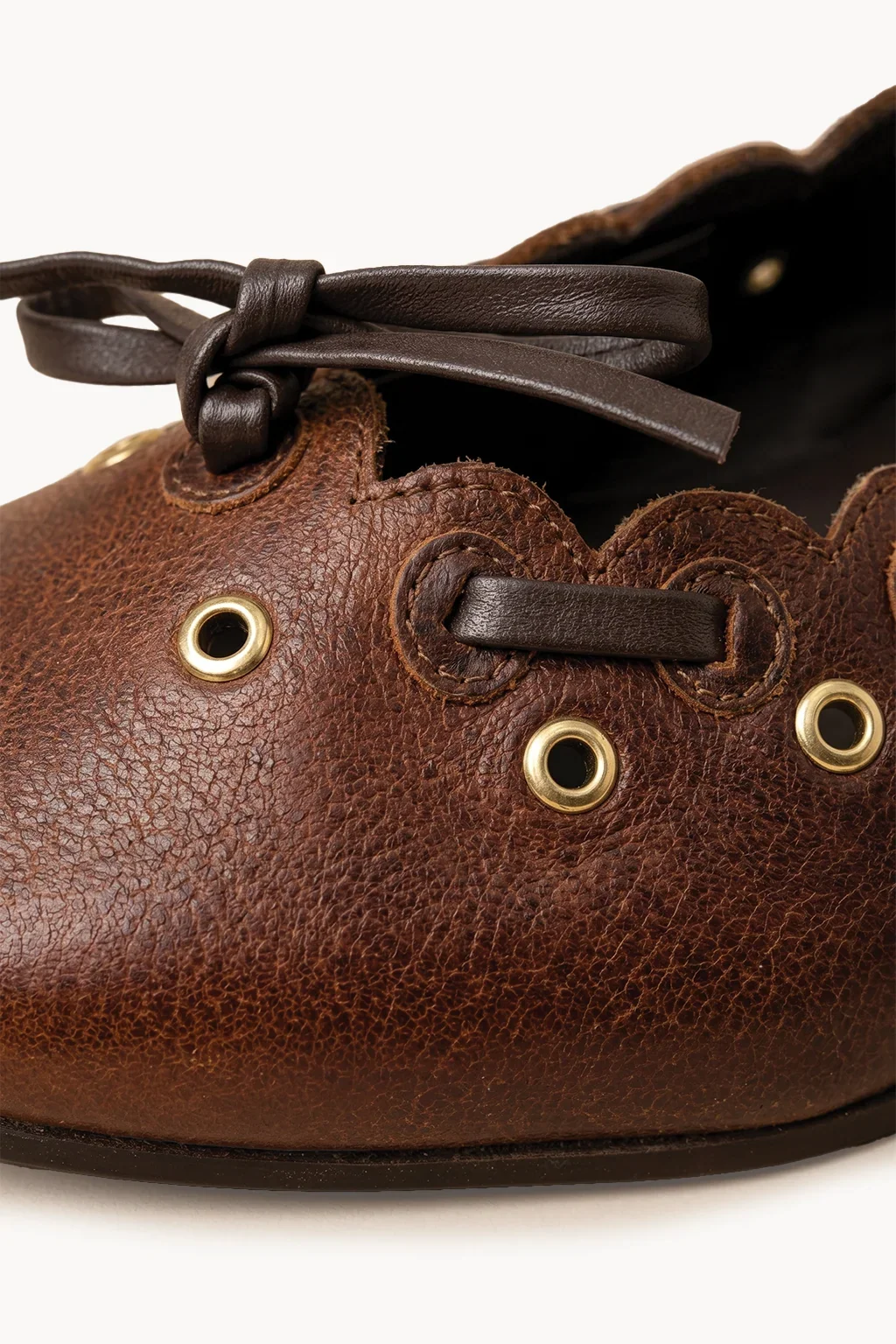 Lusso Fiore Ballerina, Brown — 02 close-up