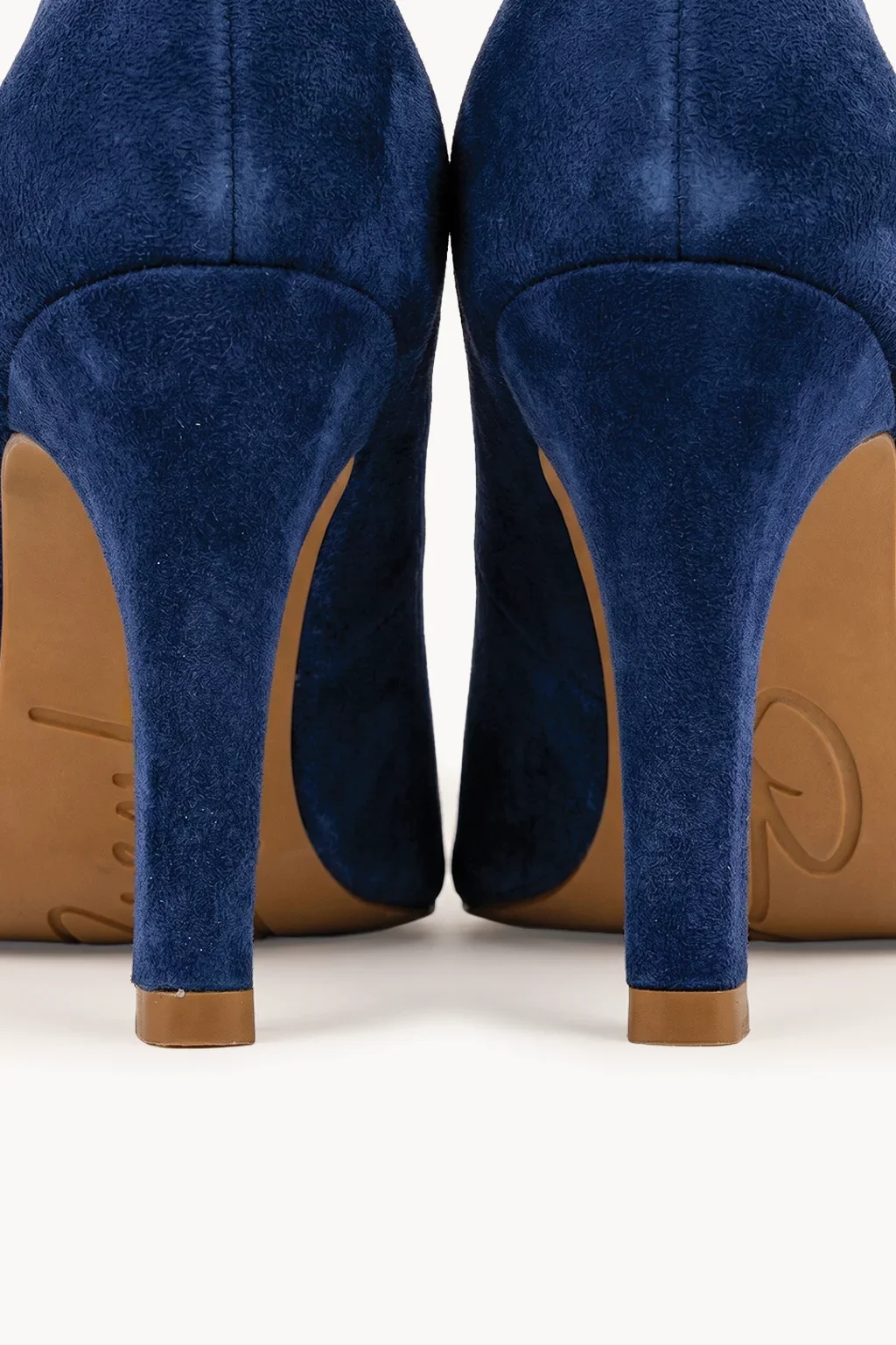 Verona Blu Suede Heel, Blue — 02 close-up