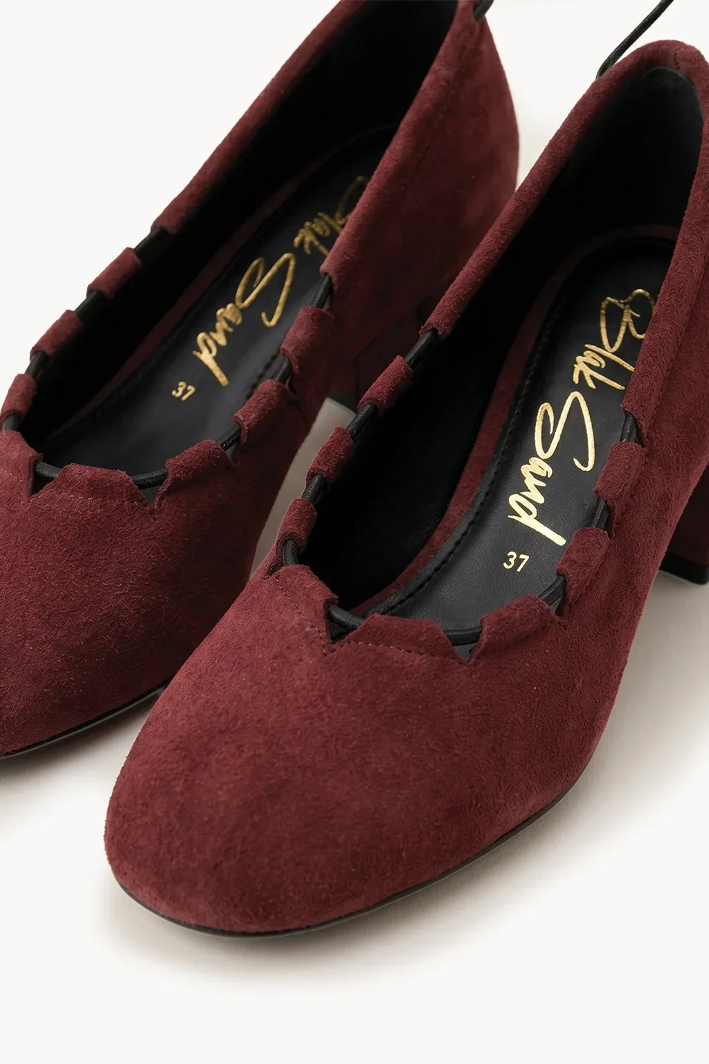 Oro Venezia Lace Pump, Burgundy — 02 close-up