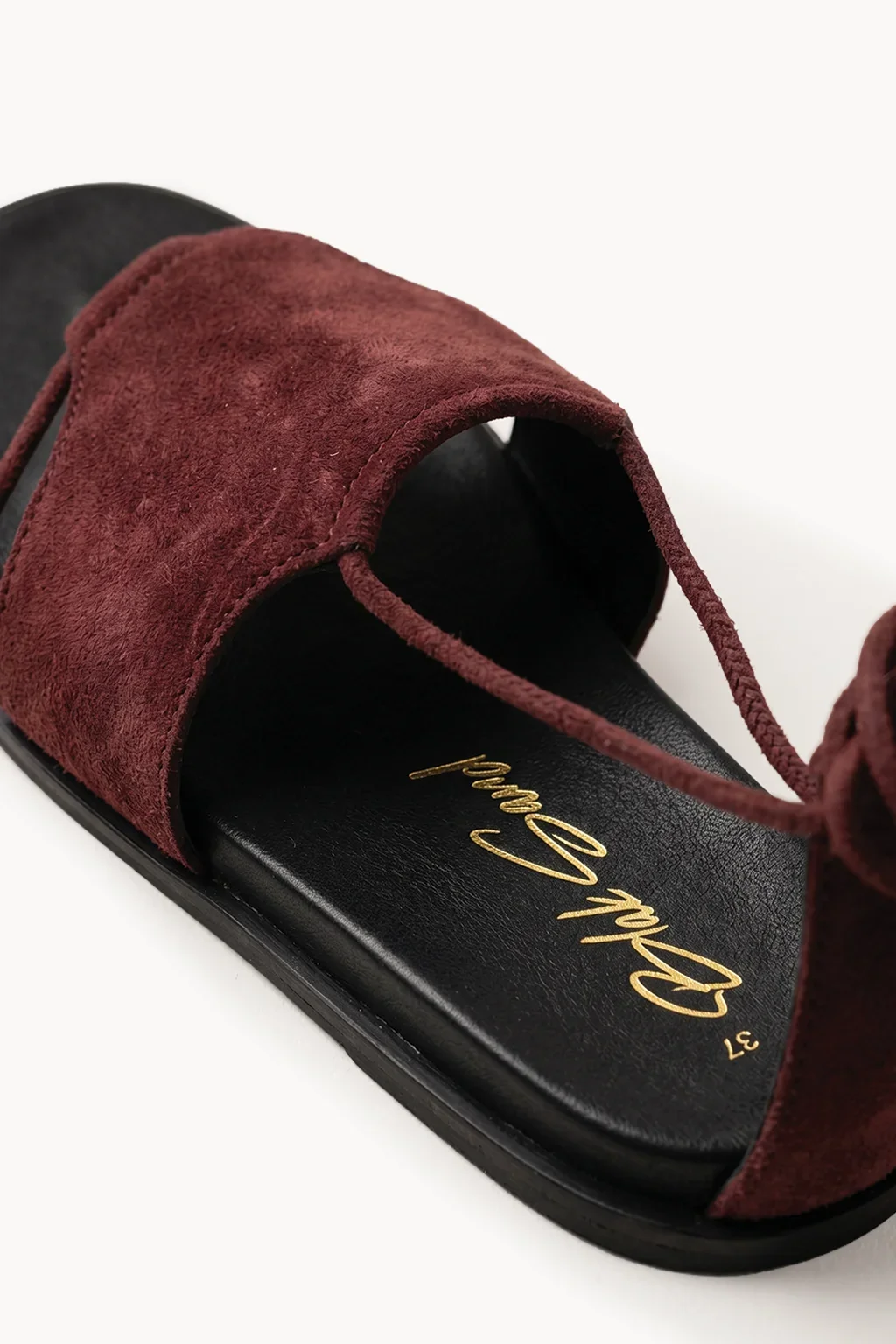 Torino Eleganza Wrap Sandal, Maroon — 02 close-up