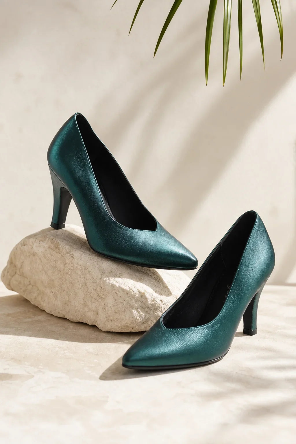 Sevilla Salon Pump, Teal — 08 styled