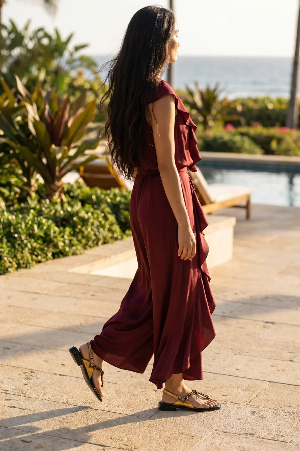 Venezia Catena Sandal, Gold — 07 on model