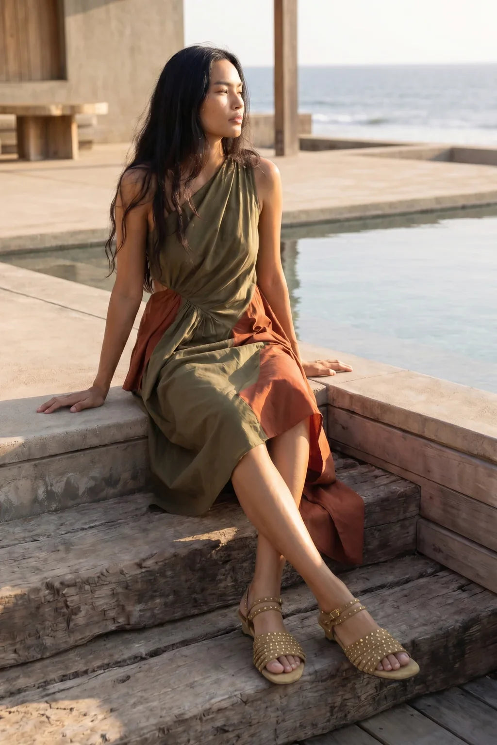 Dolce Aurelia Sandal, Beige — 07 on model