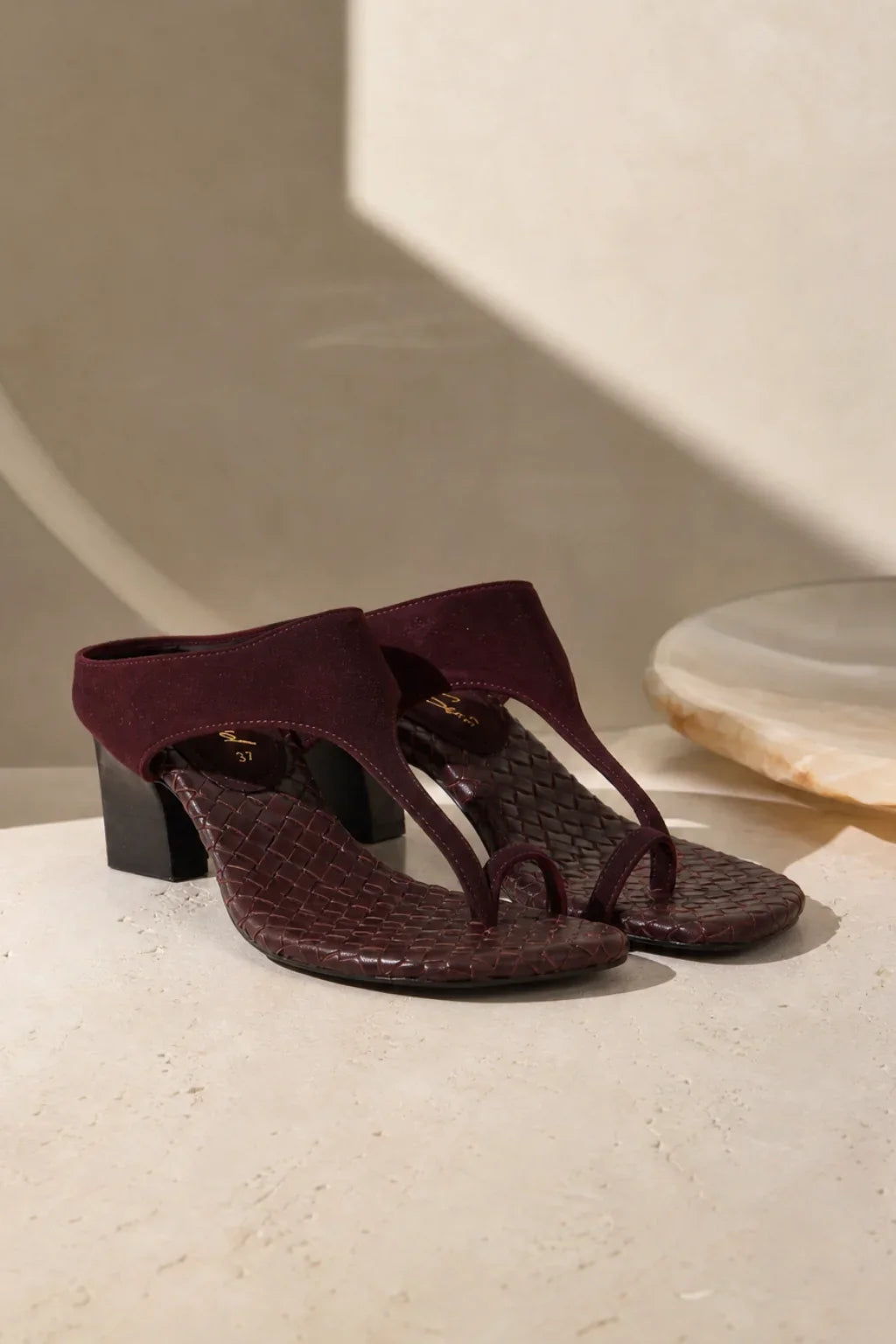 Veneto T-Bar Sandal, Burgundy — 08 styled