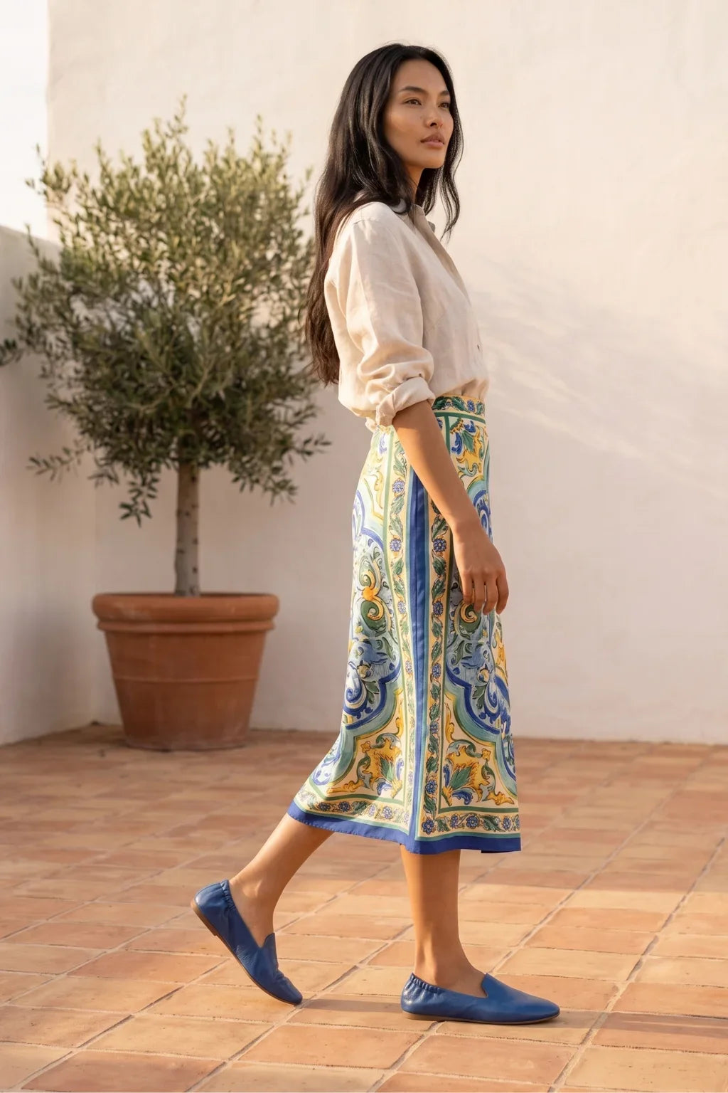 Cielo Azul Loafer, Blue — 07 on model