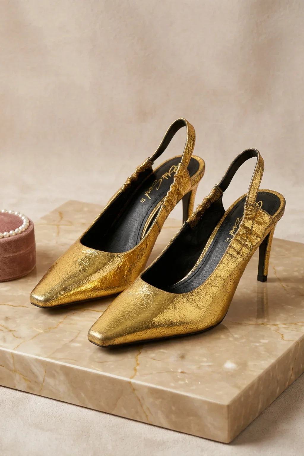 Reina Dore Heel, Gold — 08 styled