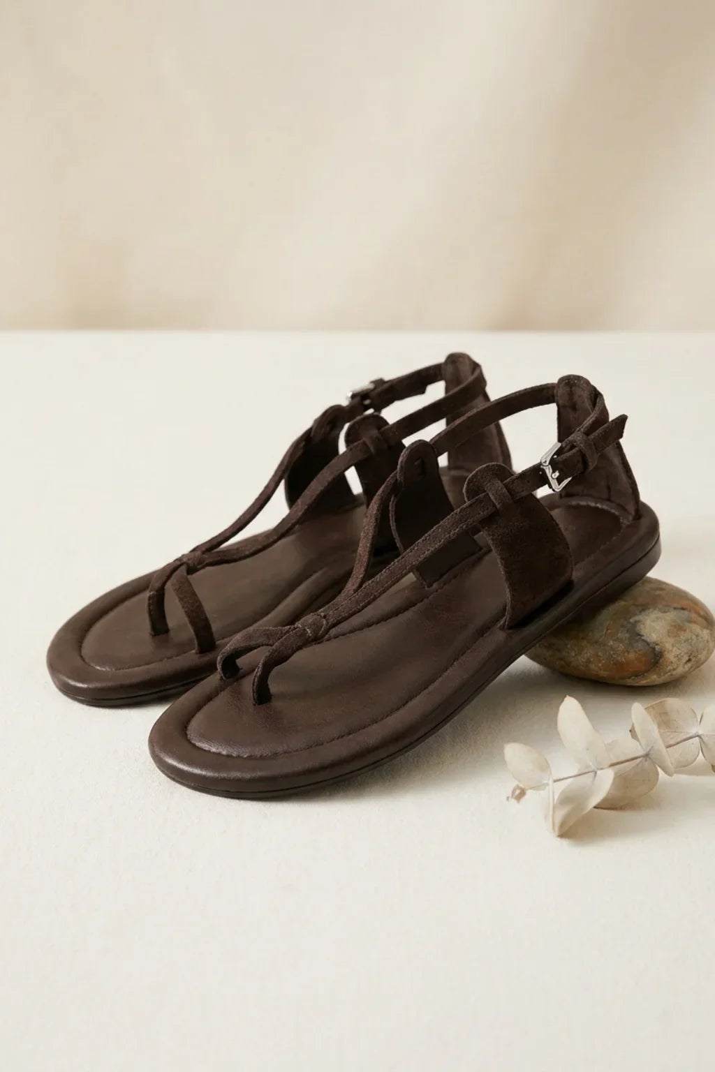Ebano Real Sandal, Brown — 08 styled