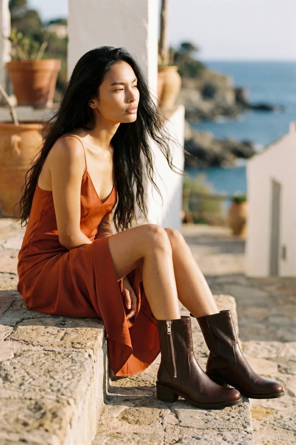 Siena Roccia Boot, Red Brown — 07 on model