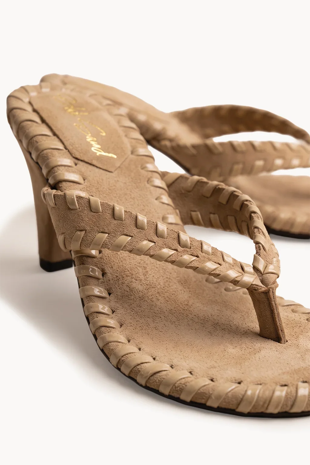 Arena Dorada Heel Sandal, Beige — 02 close-up
