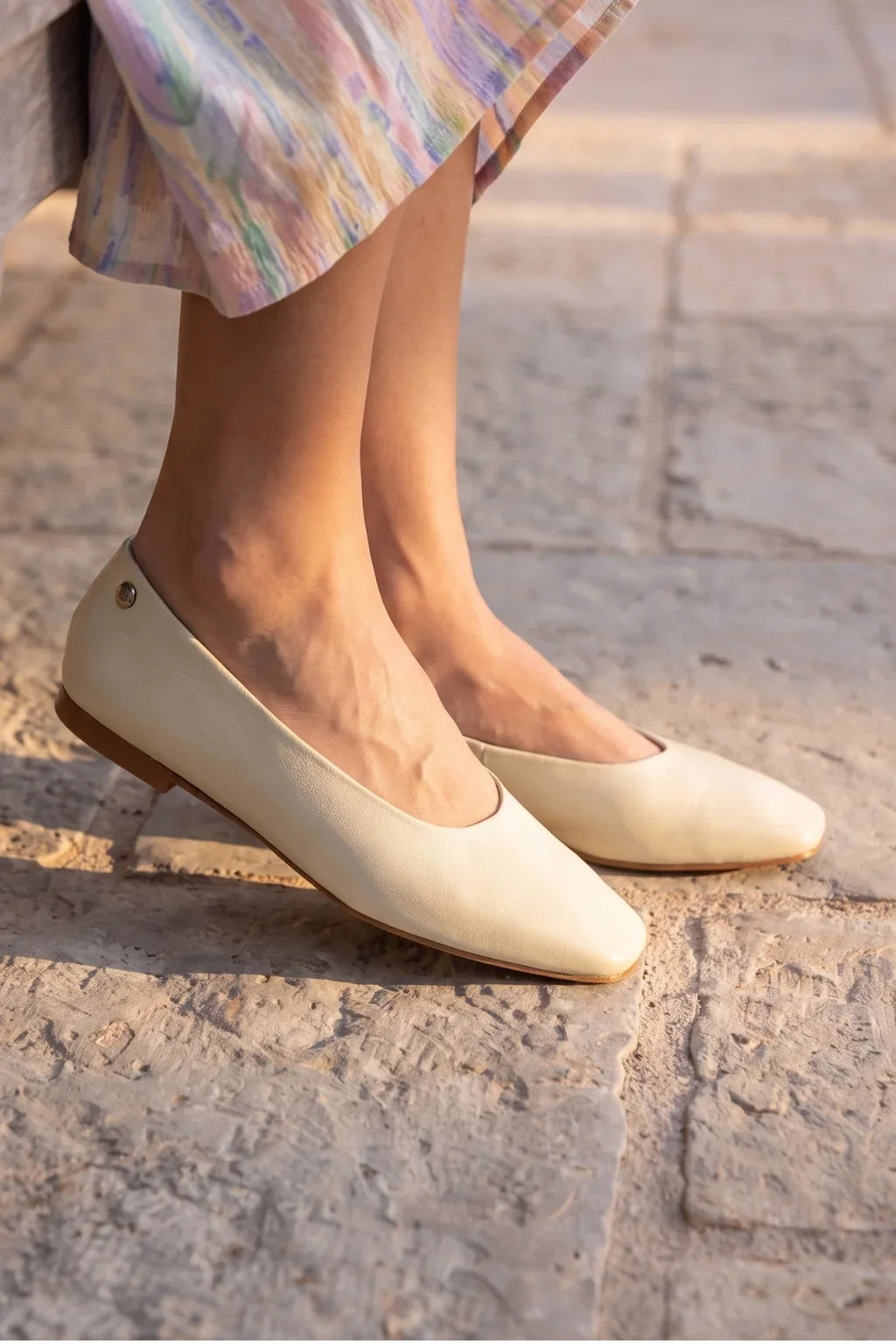 Sierra Luxe Ballerina, Off White — 06 on the foot