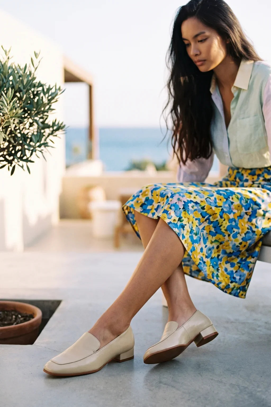 Valeria Muse Loafer, White — 07 on model